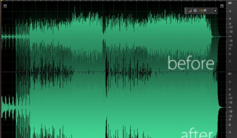 Adobe Audition View, Beofre & After mastering - Click to Enlarge